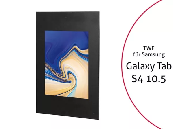 TabLines TWE066B Tablet Wandeinbau f?r Samsung Tab S4 10.5, DS, schwarz