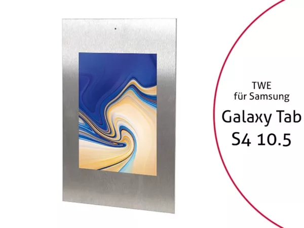 TabLines TWE066E Tablet Wandeinbau f?r Samsung Tab S4 10.5, DS, Edelstahl