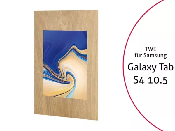TabLines TWE066O Tablet Wandeinbau f?r Samsung Tab S4 10.5, DS, Eiche