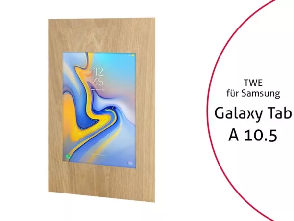 TabLines TWE067O Tablet Wandeinbau f?r Samsung Tab A 10.5, Eiche