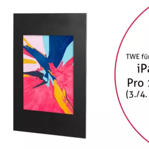 TabLines TWE071B Tablet Wandeinbau f?r Apple iPad Pro 12.9 (3./4. Gen.), schwarz