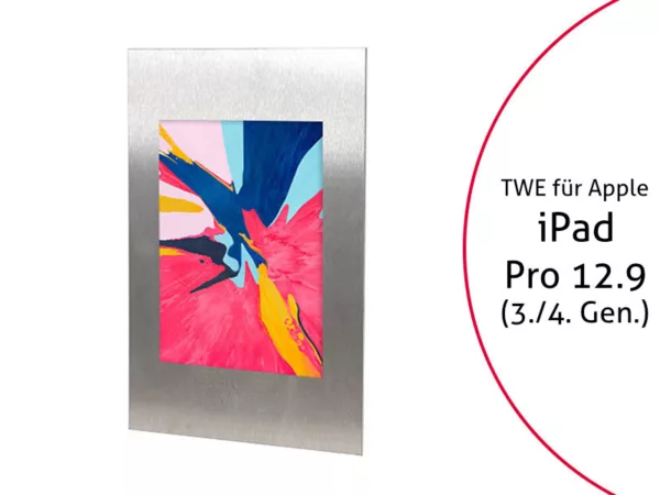 TabLines TWE071E Tablet Wandeinbau f?r Apple iPad Pro 12.9 (3./4. Gen.), Edelsta...