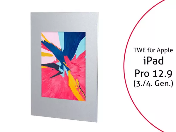 TabLines TWE071S Tablet Wandeinbau f?r Apple iPad Pro 12.9 (3./4. Gen.), silber