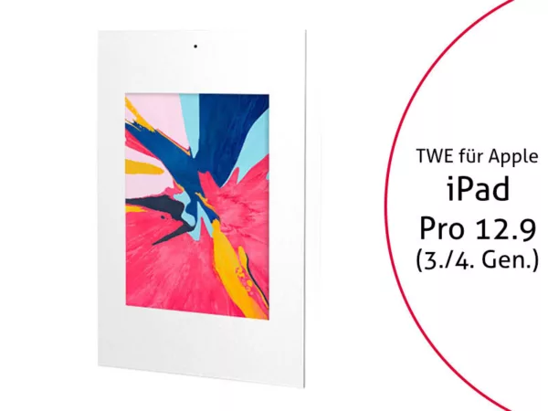 TabLines TWE072W Tablet Wandeinbau f?r Apple iPad Pro 12.9 (3./4. Gen.), DS, wei...