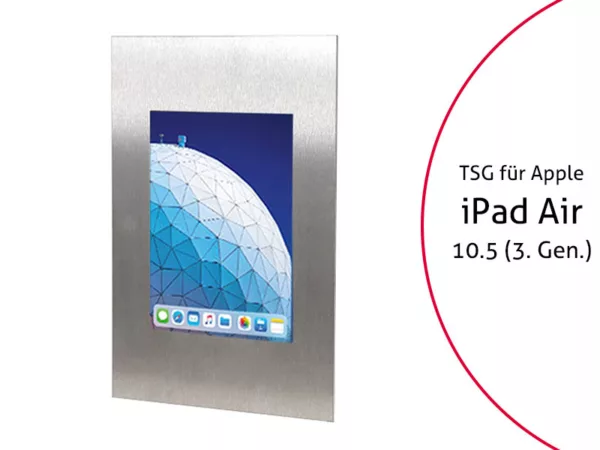 TabLines TWE073E Tablet Wandeinbau f?r Apple iPad Air 3 10.5 (2019), Edelstahl