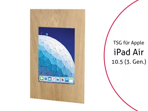 TabLines TWE073O Tablet Wandeinbau f?r Apple iPad Air 3 10.5 (2019), Eiche