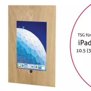 TabLines TWE074O Tablet Wandeinbau f?r Apple iPad Air 3 10.5 (2019), HB, Eiche