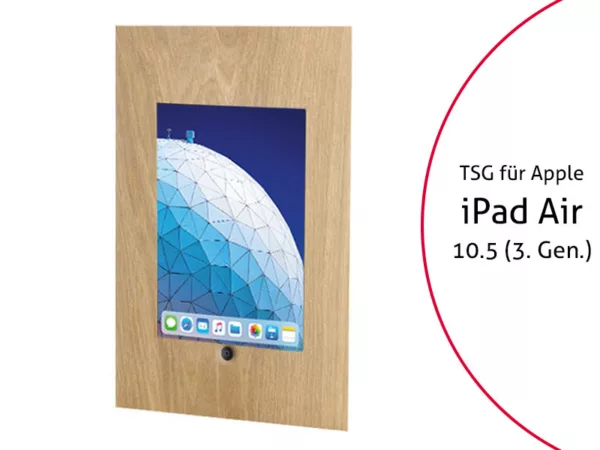 TabLines TWE074O Tablet Wandeinbau f?r Apple iPad Air 3 10.5 (2019), HB, Eiche
