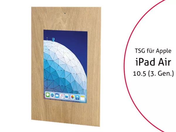 TabLines TWE075O Tablet Wandeinbau f?r Apple iPad Air 3 10.5 (2019), DS, Eiche