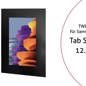TabLines TWE077B Tablet Wandeinbau f?r Samsung Tab S7+ 12.4, schwarz