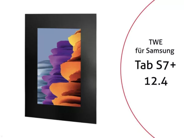 TabLines TWE077B Tablet Wandeinbau f?r Samsung Tab S7+ 12.4, schwarz