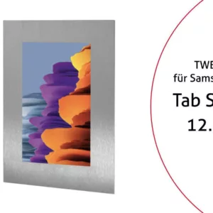 TabLines TWE077E Tablet Wandeinbau f?r Samsung Tab S7+ 12.4, Edelstahl