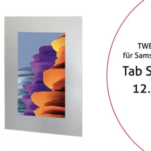 TabLines TWE077S Tablet Wandeinbau f?r Samsung Tab S7+ 12.4, silber