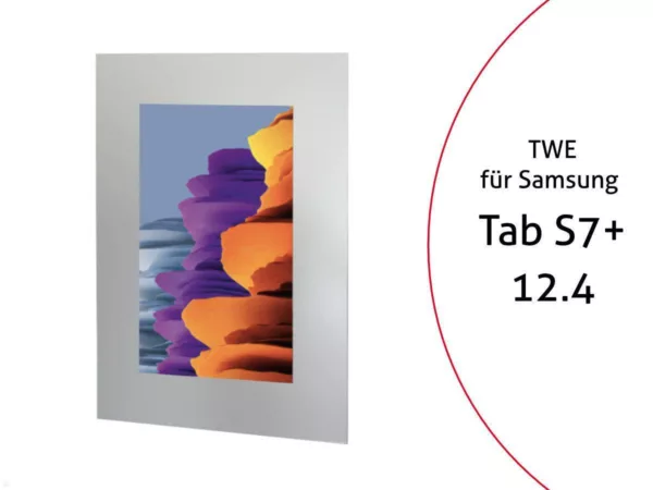TabLines TWE077S Tablet Wandeinbau f?r Samsung Tab S7+ 12.4, silber