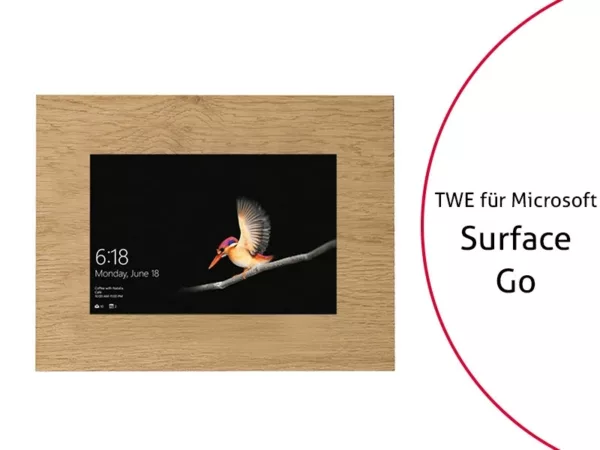 TabLines TWE081O Tablet Wandeinbau f?r Microsoft Surface Go, Eiche