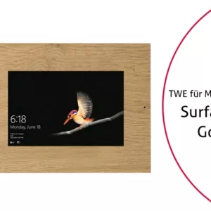 TabLines TWE082O Tablet Wandeinbau f?r Microsoft Surface Go, DS, Eiche