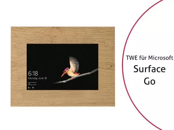TabLines TWE082O Tablet Wandeinbau f?r Microsoft Surface Go, DS, Eiche