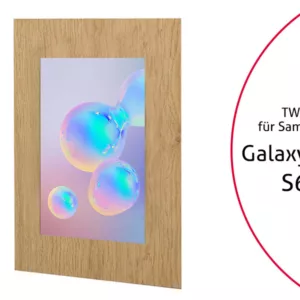 TabLines TWE083O Tablet Wandeinbau f?r Samsung Tab S6, Eiche