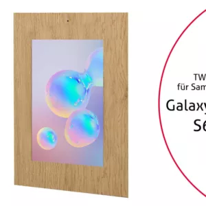 TabLines TWE084O Tablet Wandeinbau f?r Samsung Tab S6, DS, Eiche