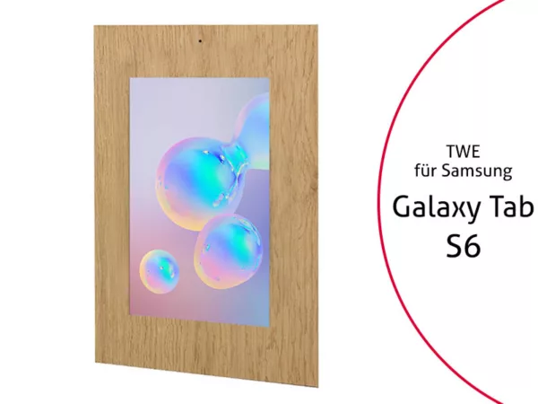 TabLines TWE084O Tablet Wandeinbau f?r Samsung Tab S6, DS, Eiche