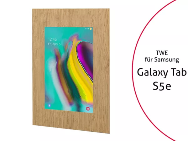 TabLines TWE085O Tablet Wandeinbau f?r Samsung Tab S5e, Eiche