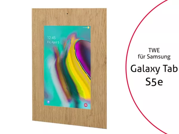 TabLines TWE086O Tablet Wandeinbau f?r Samsung Tab S5e, DS, Eiche