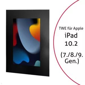 TabLines TWE087B Tablet Wandeinbau f?r Apple iPad 10.2 (7./8./9. Gen.), schwarz