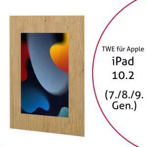 TabLines TWE088O Tablet Wandeinbau f?r Apple iPad 10.2 (7./8./9. Gen), DS, Eiche