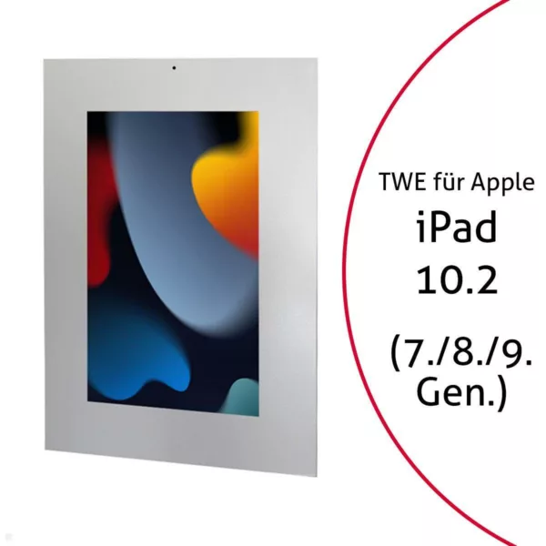 TabLines TWE088S Tablet Wandeinbau f?r Apple iPad 10.2 (7./8./9. Gen), DS, silbe...