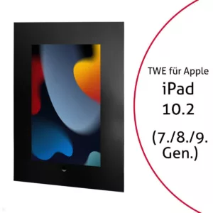 TabLines TWE089B Tablet Wandeinbau f?r Apple iPad 10.2 (7./8./9. Gen.), HB, schw...