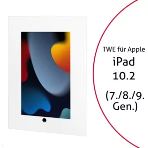 TabLines TWE089W Tablet Wandeinbau f?r Apple iPad 10.2 (7./8./9. Gen.), HB, wei?