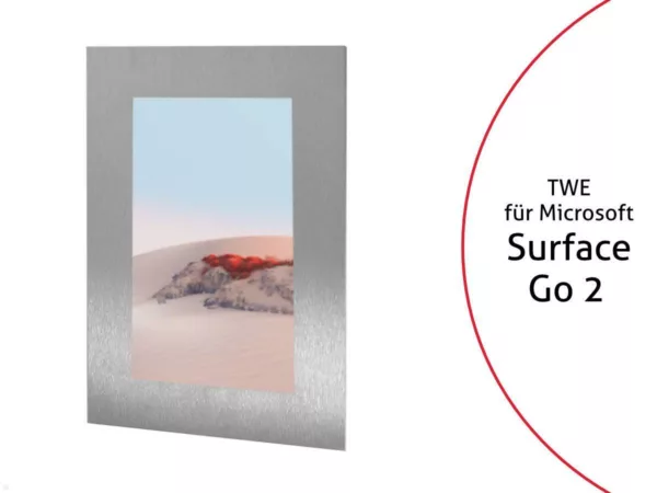 TabLines TWE094E Tablet Wandeinbau f?r Microsoft Surface Go 2, Edelstahl