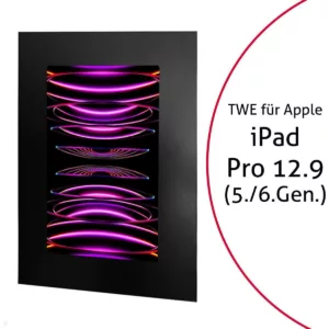 TabLines TWE098B Tablet Wandeinbau f?r Apple iPad Pro 12.9 (5./6. Gen.), schwarz