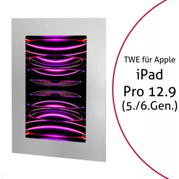 TabLines TWE098S Tablet Wandeinbau f?r Apple iPad Pro 12.9 (5./6. Gen.), silber