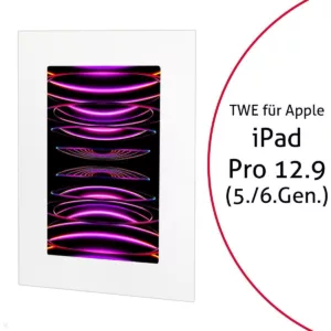 TabLines TWE098W Tablet Wandeinbau f?r Apple iPad Pro 12.9 (5./6. Gen.), wei?