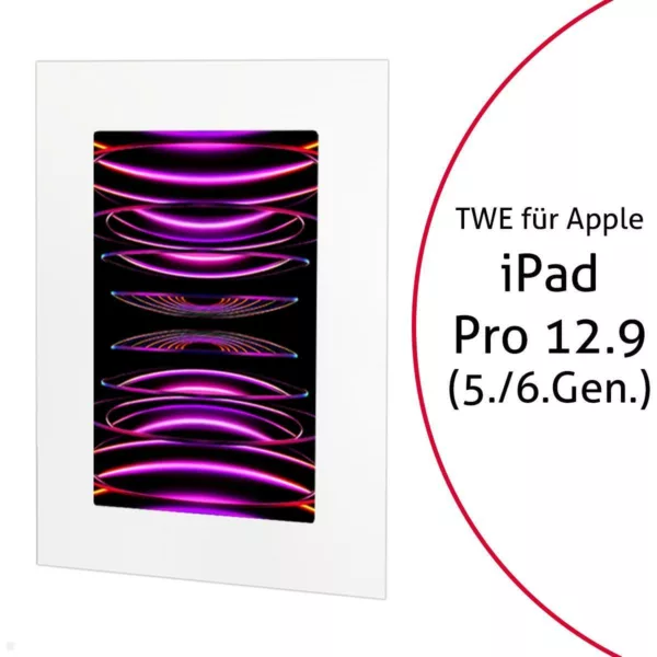 TabLines TWE098W Tablet Wandeinbau f?r Apple iPad Pro 12.9 (5./6. Gen.), wei?