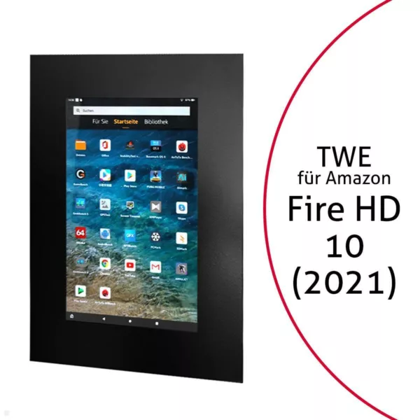 TabLines TWE100B Tablet Wandeinbau f?r Amazon fire HD 10 (2021), schwarz