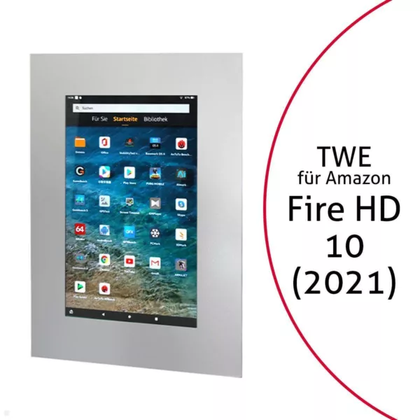 TabLines TWE100S Tablet Wandeinbau f?r Amazon fire HD 10 (2021), silber
