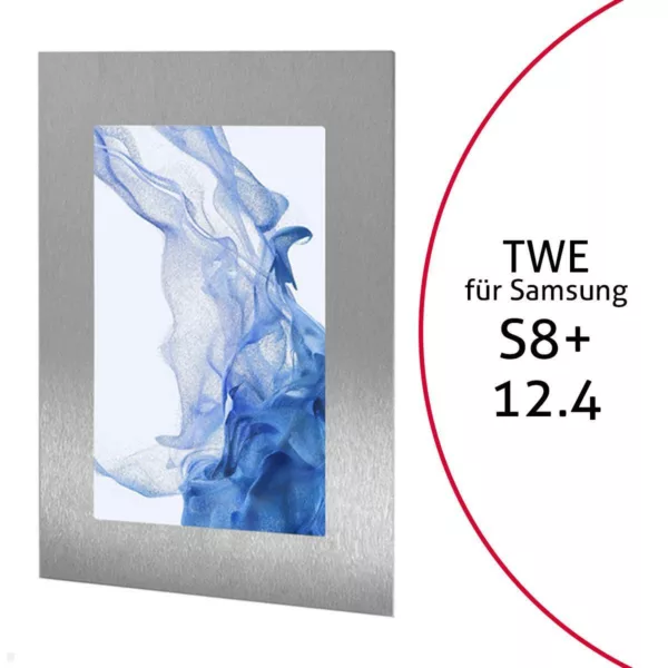 TabLines TWE105E Tablet Wandeinbau f?r Samsung Tab S8+ 12.4, Edelstahl
