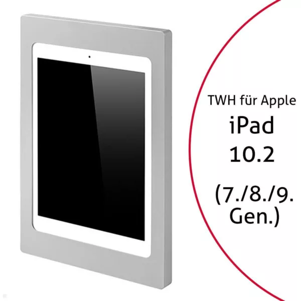 TabLines TWH028S iPad Wandhalterung f?r Apple iPad 10.2 (7./8./9. Gen.), silber
