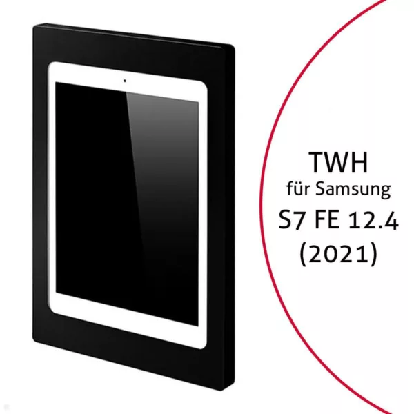 TabLines TWH037B Tablet Wandhalterung f?r Samsung Tab S7 FE 12.4, schwarz