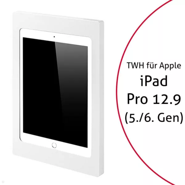TabLines TWH041W Tablet Wandhalterung f?r Apple iPad Pro 12.9 (5./6. Gen.) wei?