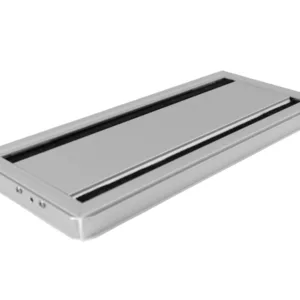 TecLines TKD009E Tisch Kabeldurchf?hrung 135x320mm, Alu eloxiert