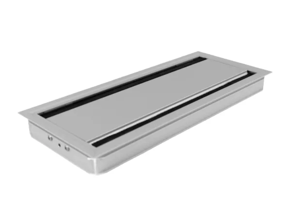 TecLines TKD009E Tisch Kabeldurchf?hrung 135x320mm, Alu eloxiert