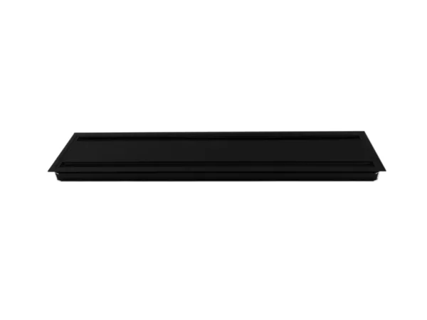 TecLines TKD010B Tisch Kabeldurchf?hrung 135x600mm, Alu/schwarz