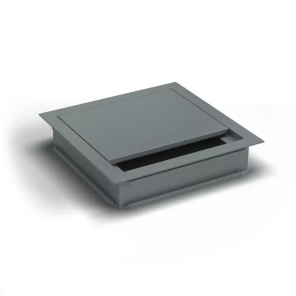 TecLines TKD011T Kabeldurchf?hrung 120x120x25 mm, Titanium / schwarz