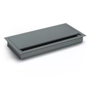 TecLines TKD012T Kabeldurchf?hrung 240x120x25 mm, Titanium / schwarz