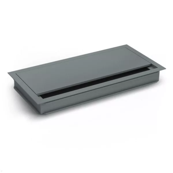 TecLines TKD012T Kabeldurchf?hrung 240x120x25 mm, Titanium / schwarz