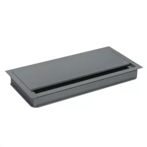 TecLines TKD013T Kabeldurchf?hrung 320x120x25 mm, Titanium / schwarz