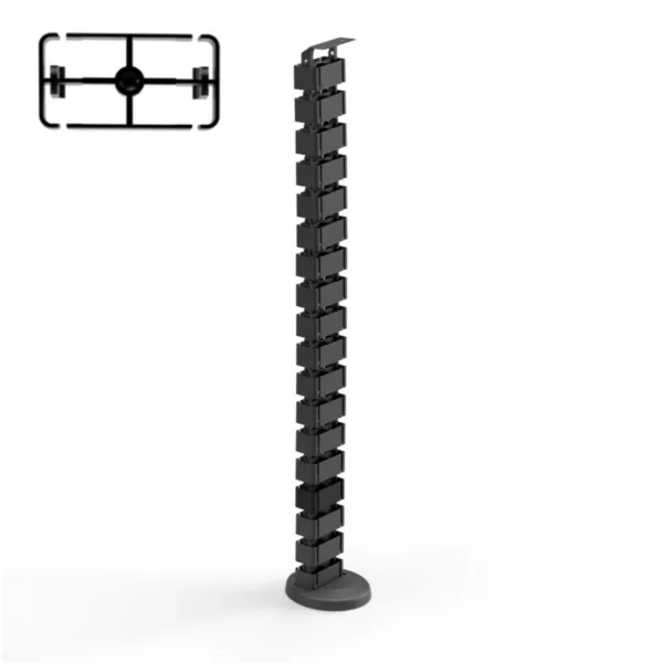TecLines TKF001B Kabelf?hrung f?r Steh-Sitz Tisch 128,5 cm, schwarz
